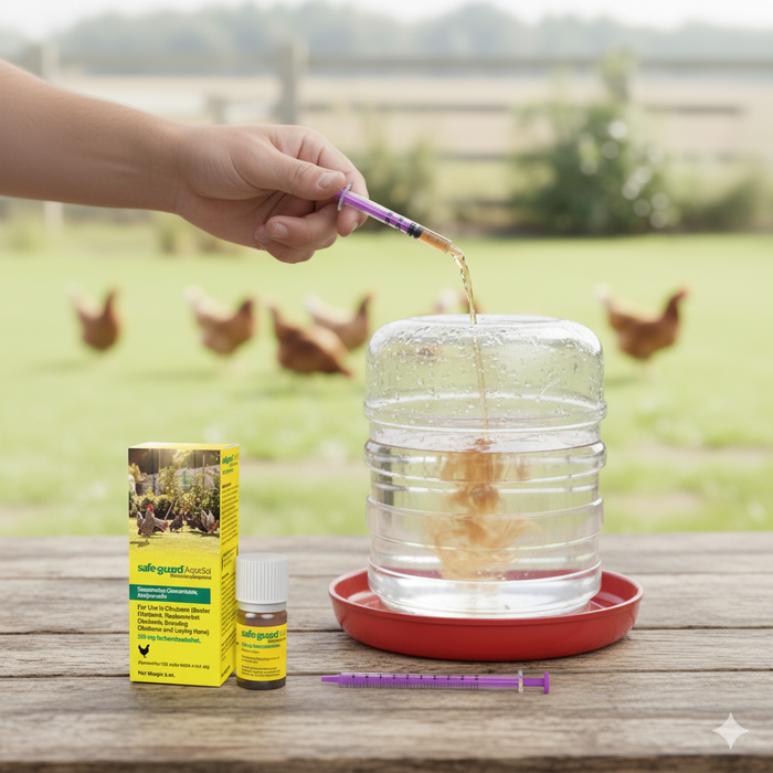 Safe-Guard AquaSol 3mL Chicken Dewormer FDA Approved 5 Day No Egg Withdrawal