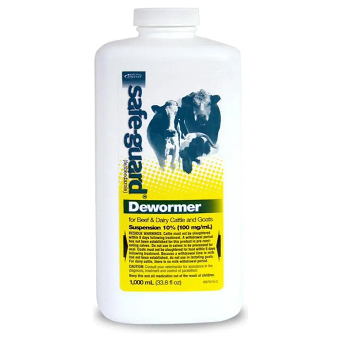 Safe-Guard Dewormer Suspension for Beef Dairy Cattle Goats 1000ml Merck Animal Health