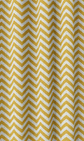 Chevron Print Drapery (Deep Yellow/ White)