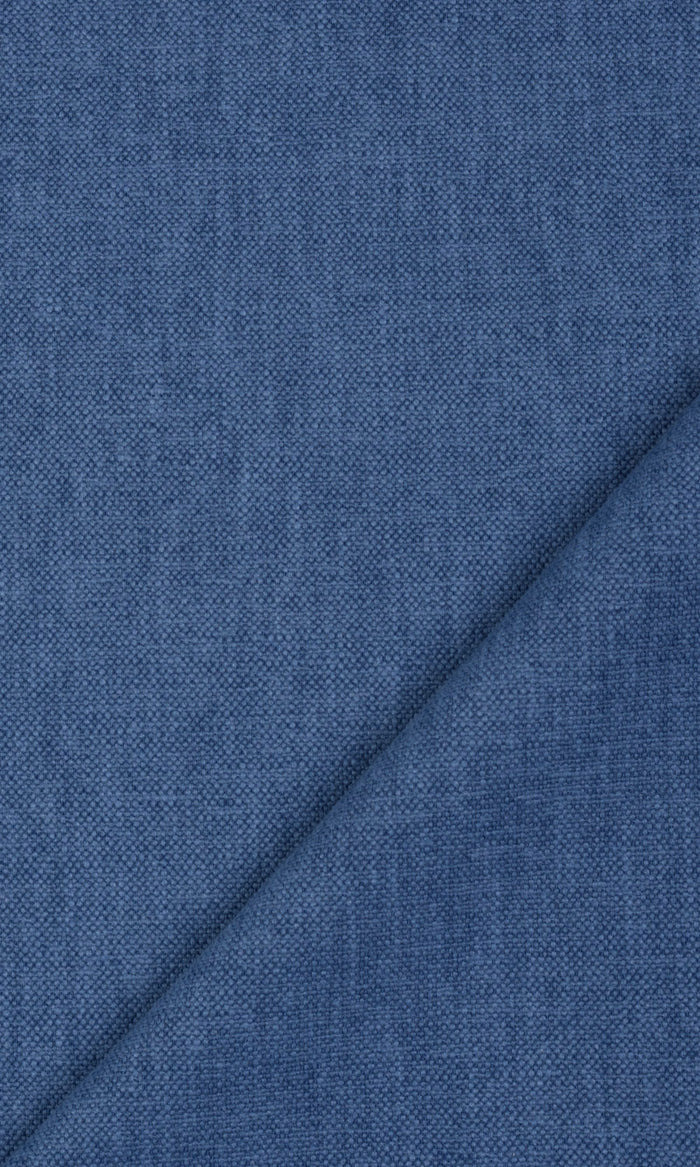 Linen-Blend Window Treatments Fabric By the Metre (Blue)