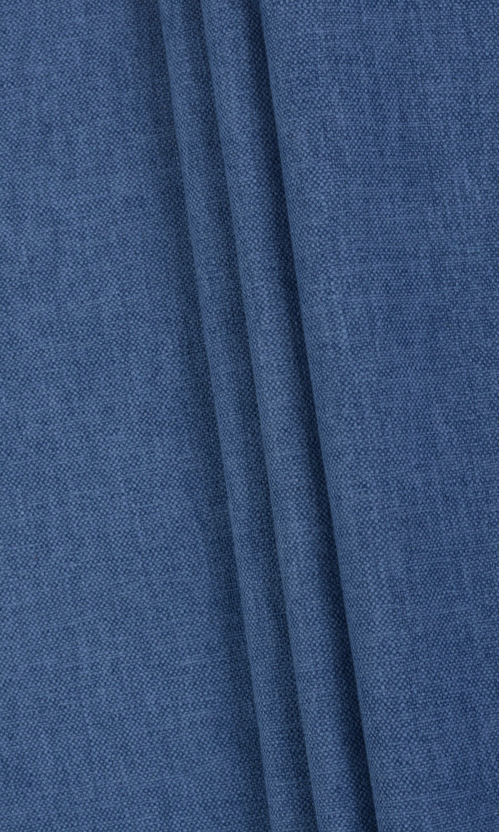 Linen-Blend Home Textile Fabric Material By the Metre (Blue)