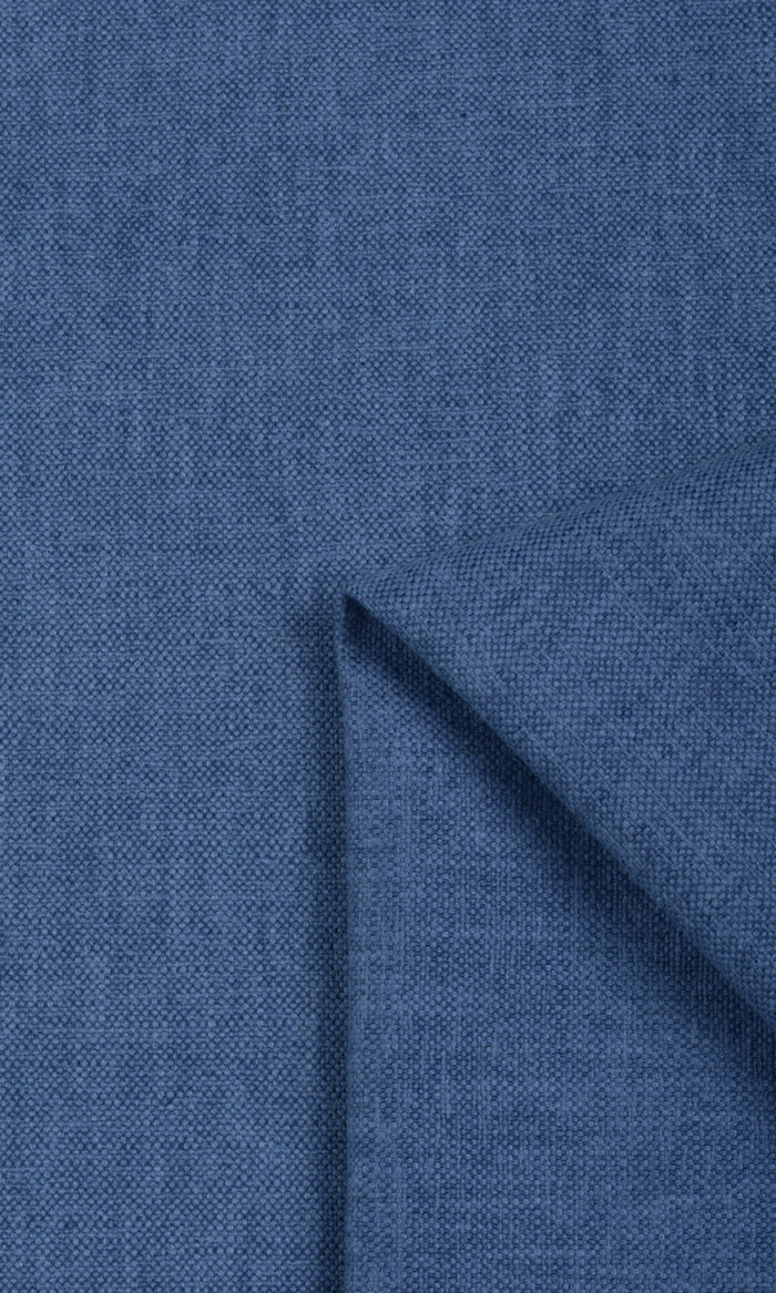 Linen-Blend Fabric By the Metre for Curtains & Drapes (Blue)