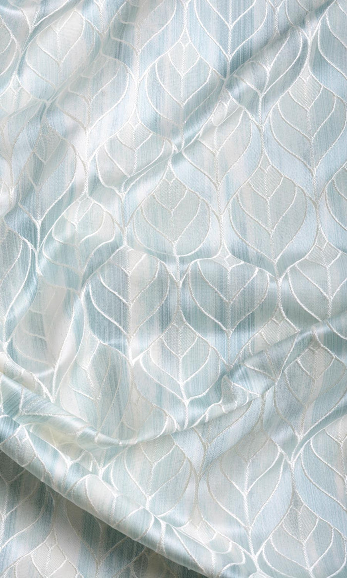 Petal Patterned Curtains / Drapes / Window Drapery Panels (Pale Aqua Blue)