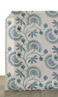 Semi-Sheer Curtains (Beige/ Teal)