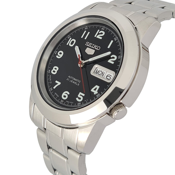 Seiko 5 Automatic Analog Black Dial  Stainless Steel watch for Men  SNKK35J1