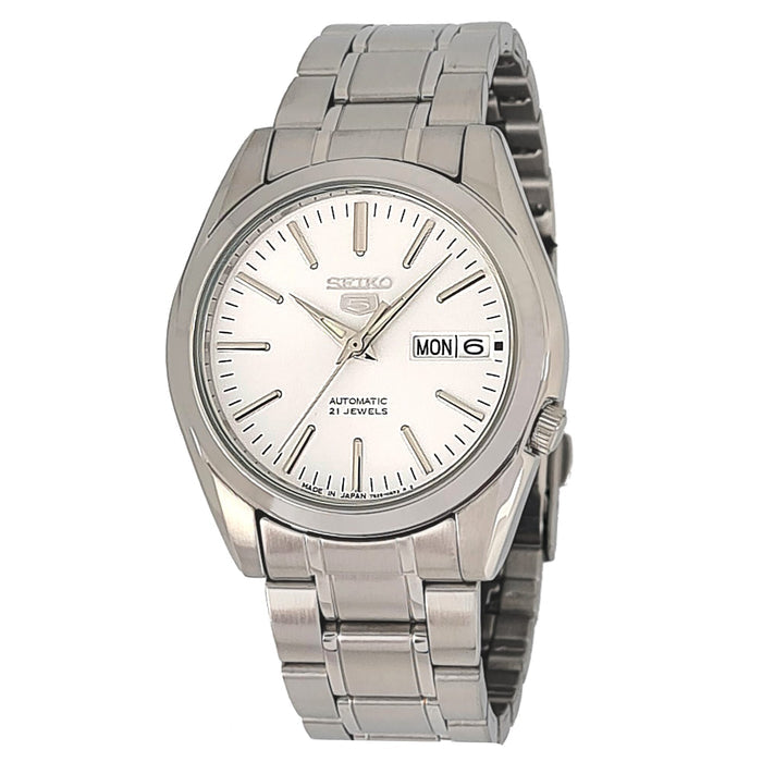 Seiko 5 Men White Dial Stainless Steel Automatic Watch - SNKl41J1