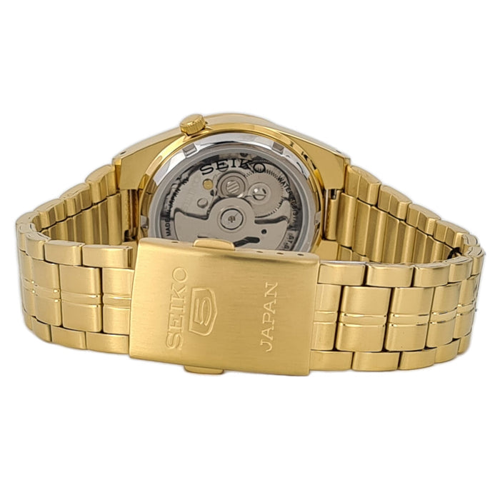 Seiko 5 Men's Gold Dial Stainless Steel Automatic Watch - Snk574J1