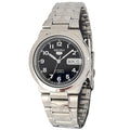Seiko automatic 21 Jewels Calendar  black dial Stainless steel watch  SNK457J