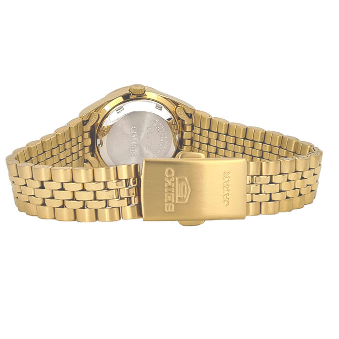 Seiko automatic 21 Jewels Calendar golden Stainless steel ladies watch  SYMG14J