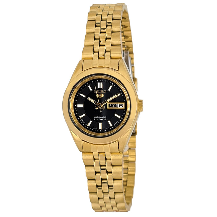 Seiko automatic 21 Jewels Calendar golden Stainless steel ladies watch  SYMH52J