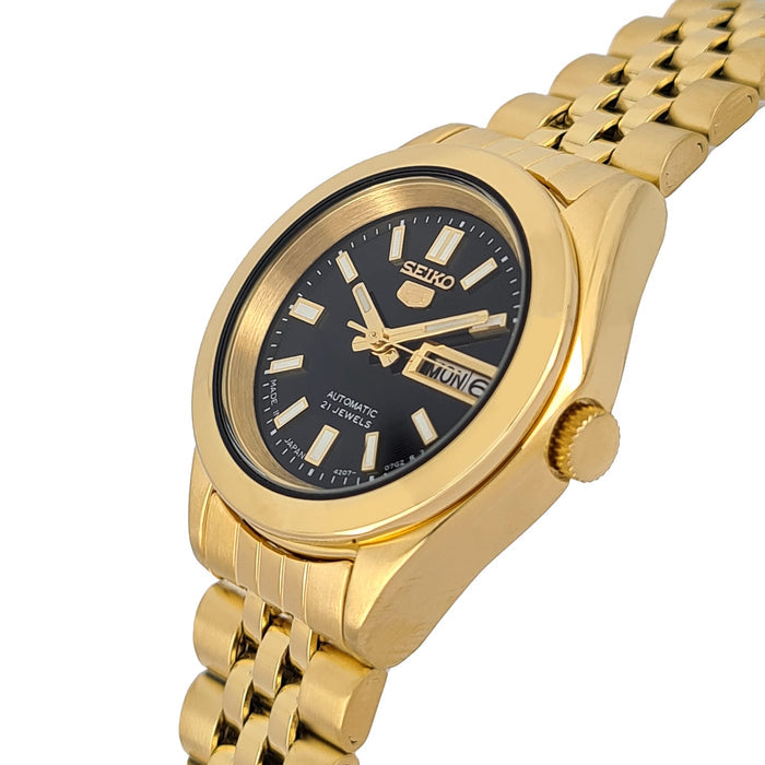 Seiko automatic 21 Jewels Calendar golden Stainless steel ladies watch  SYMH52J