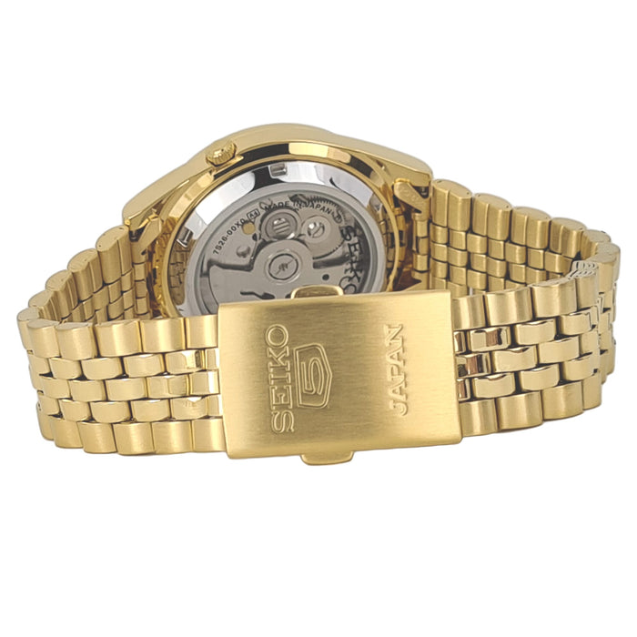 Seiko automatic 21 Jewels Calendar  golden Stainless steel watch  SNKC22J