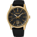 SEIKO BLACK DIAL STAINLESS STEEL MEN'S WATCH - SUR560P
