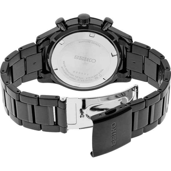 SEIKO Dress Chronograph Watch - SSB415P1, Black
