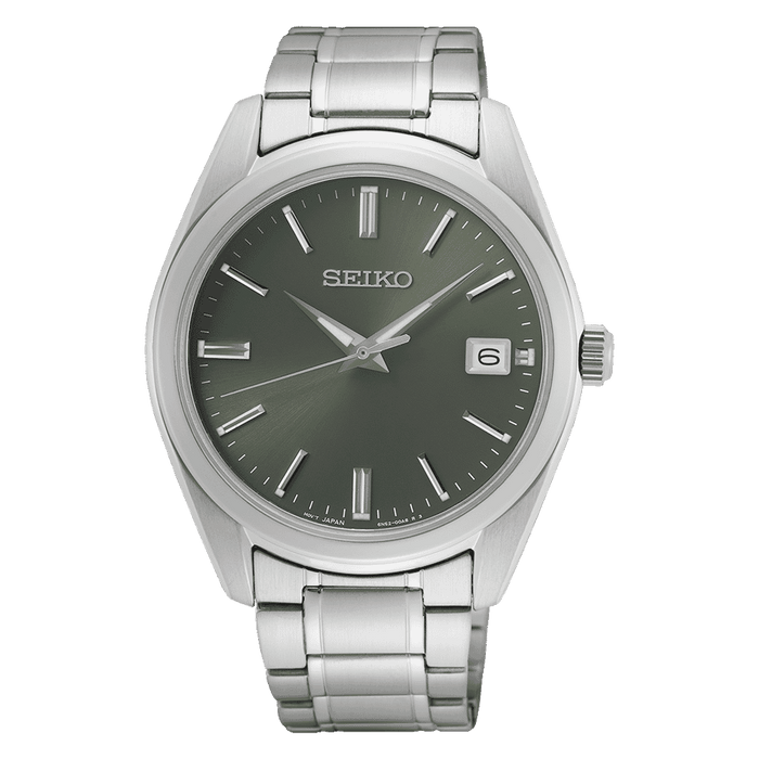 Seiko Men Analog Quartz Watch with Stainless Steel Strap SUR527P1, Silver, Bracelet