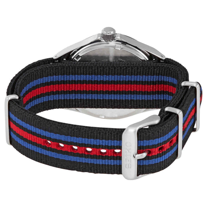 Seiko Men Blue Dial Blue And Red Nato Strap SUR509P1