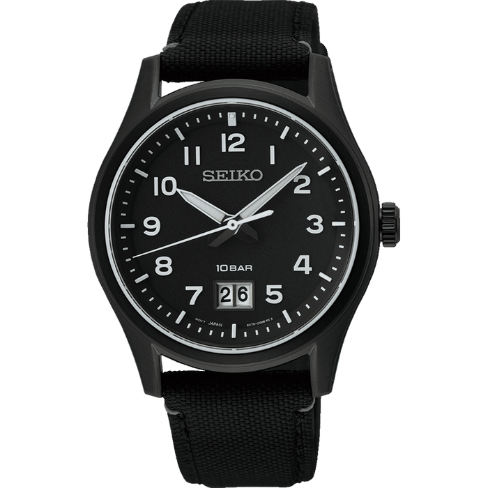 Seiko Men's Analogue Quartz Watch with Nylon Strap SUR571P1
