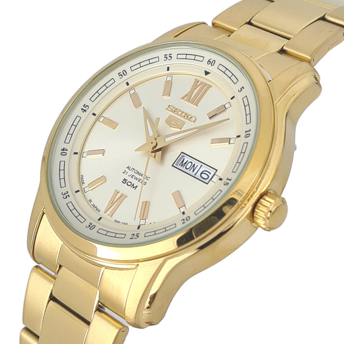SEIKO Mens Automatic Watch, Analog Display and Stainless Steel Strap SNKP20J1