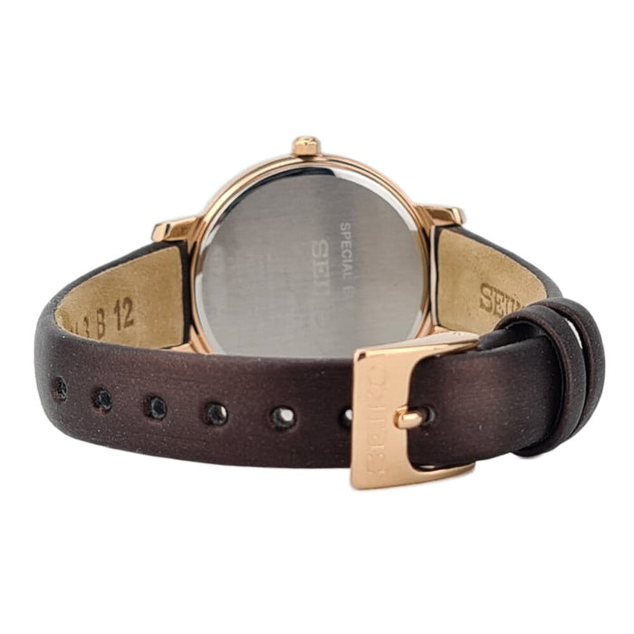 Seiko Solar Leather Strap Watch for Women SUP450P