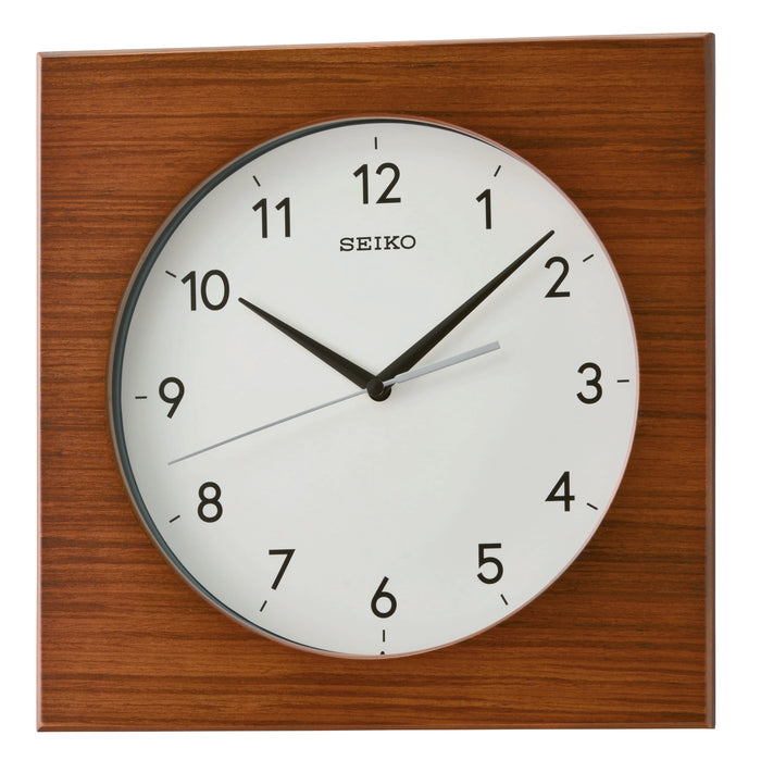 Seiko Wall Clock Wooden case (MDF / Zebra wood veneer)  QXA766ZLS