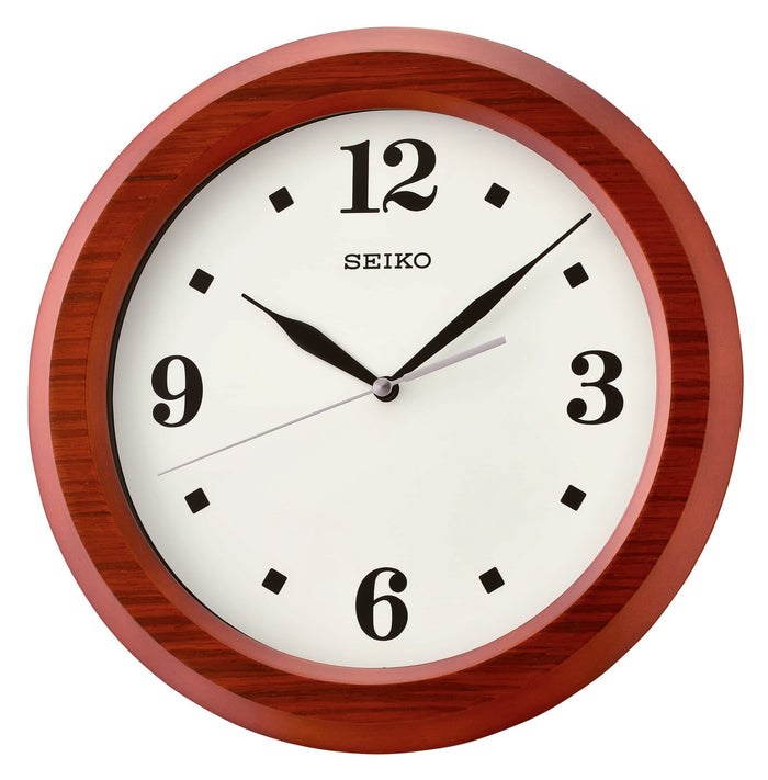 Seiko Wall Clock Wooden case (MDF / Zebra wood veneer)  QXA772BLS