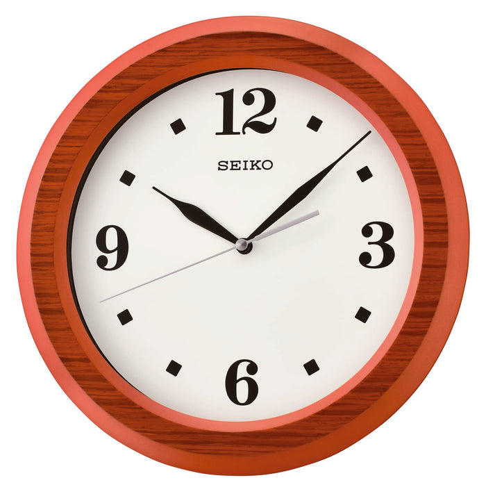 Seiko Wall Clock Wooden case (MDF / Zebra wood veneer)  QXA772ELS