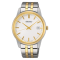 Seiko White dial stainless steel watch for men SUR402P