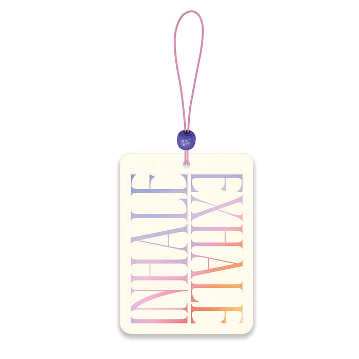 Set of 2 Inhale Exhale Car Air Fresheners in Soothing Lavender Scent | Yoga Inspired Car Scent Diffuser Deodorizer