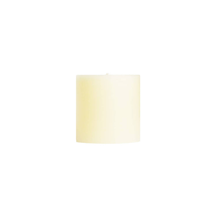 Shell White Unscented Pillar Candles - 3x3"