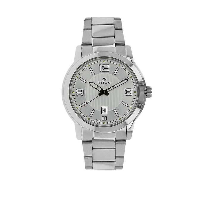 Silver Dial Stainless Steel Strap Watch 1730SM01, Silver, bracelet