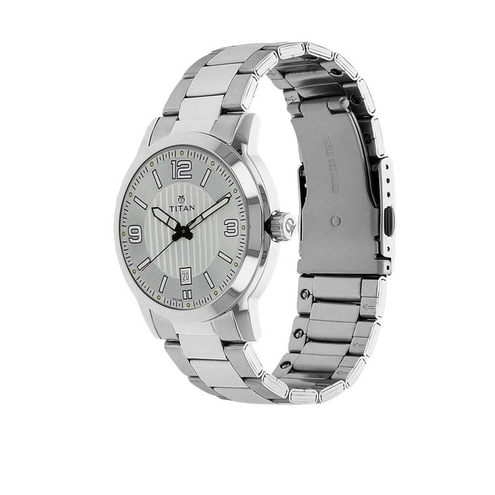 Silver Dial Stainless Steel Strap Watch 1730SM01, Silver, bracelet