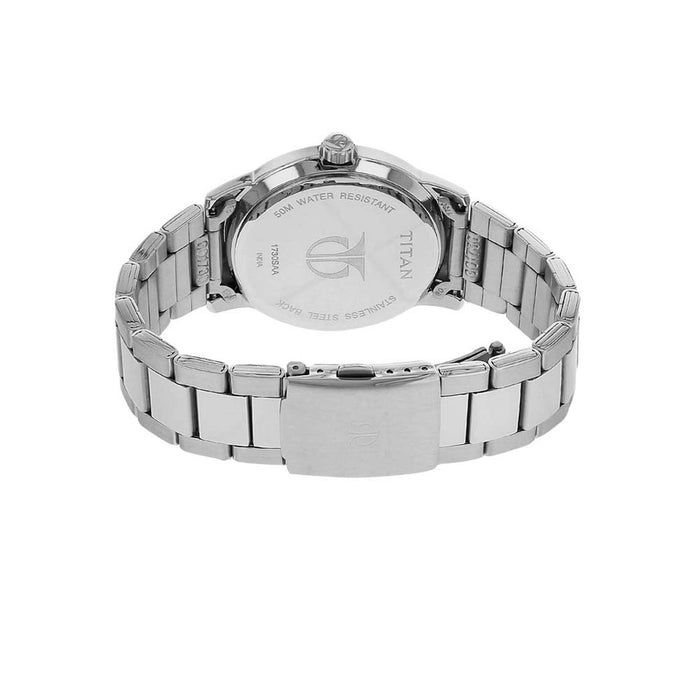 Silver Dial Stainless Steel Strap Watch 1730SM01, Silver, bracelet