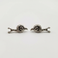 Silver Tiny Snail Stud Earrings | Cute Whimsical Nature Studs