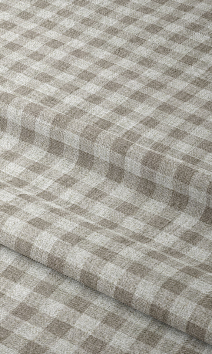 Check Patterned Window Treatments Fabric By the Metre (Grey/ White)