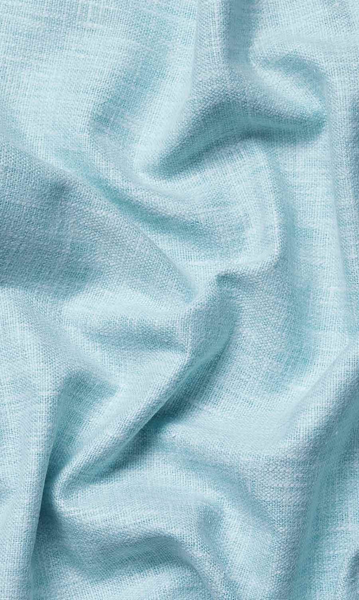 Cotton Blend Drapery for Living, Bedroom, Kitchen, Bathroom (Light Blue)