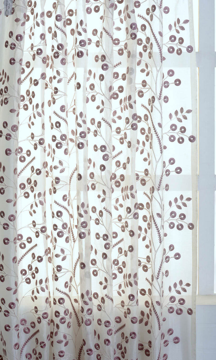 Nature Inspired Home Textile Fabric Material By the Metre (White/ Pink)