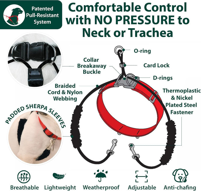 Sporn Training Halter Small Dog No Pull Harness - Padded Sherpa Sleeves Toy Breeds 2-9kg