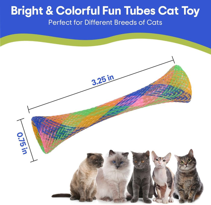 SPOT Kitty Fun Tubes Cat Toy 3pc Catnip Bouncy Interactive Chase Play 2-Pack