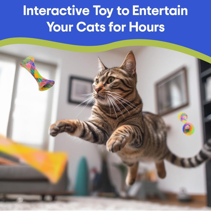 SPOT Kitty Fun Tubes Cat Toy 3pc Catnip Bouncy Interactive Chase Play 2-Pack