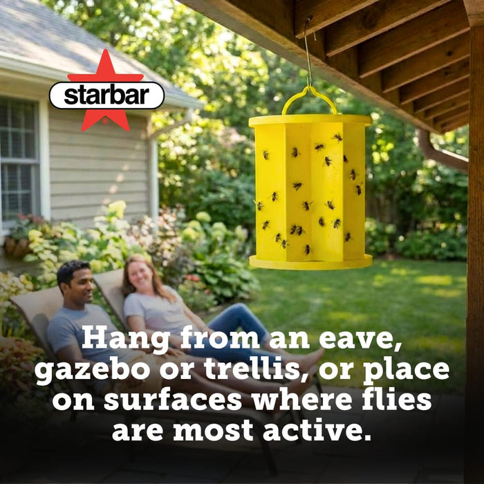 Starbar EZ Fly Trap Odor-Free Sticky Glue Trap Twin Pack Indoor Outdoor 2-Pack