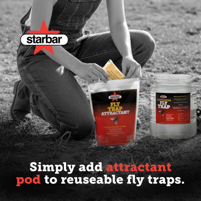 Starbar Fly Attractant For Reusable Fly Traps 8 Water-Soluble Pods