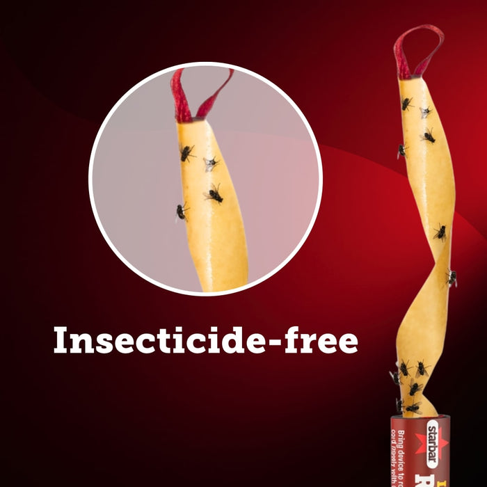 Starbar Lure-Fly Single Super Sticky Fly Paper Ribbon Pack Of 100