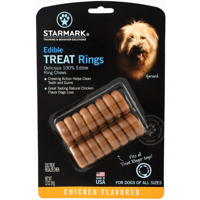 Starmark Edible Dog Treat Rings Chicken Flavor