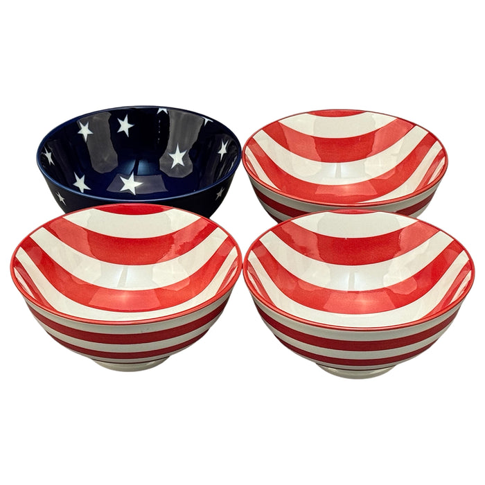 Stars & Stripes Bowls 24 oz (set of 4)
