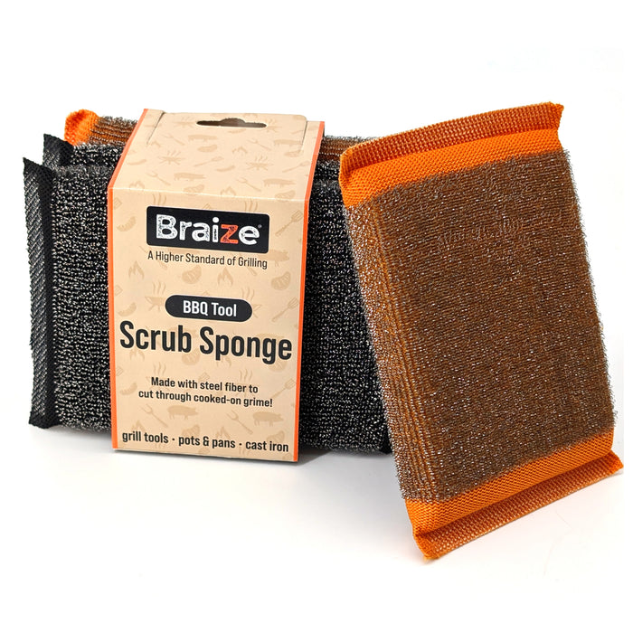 Steel Scrubbing Sponge - 4 pack