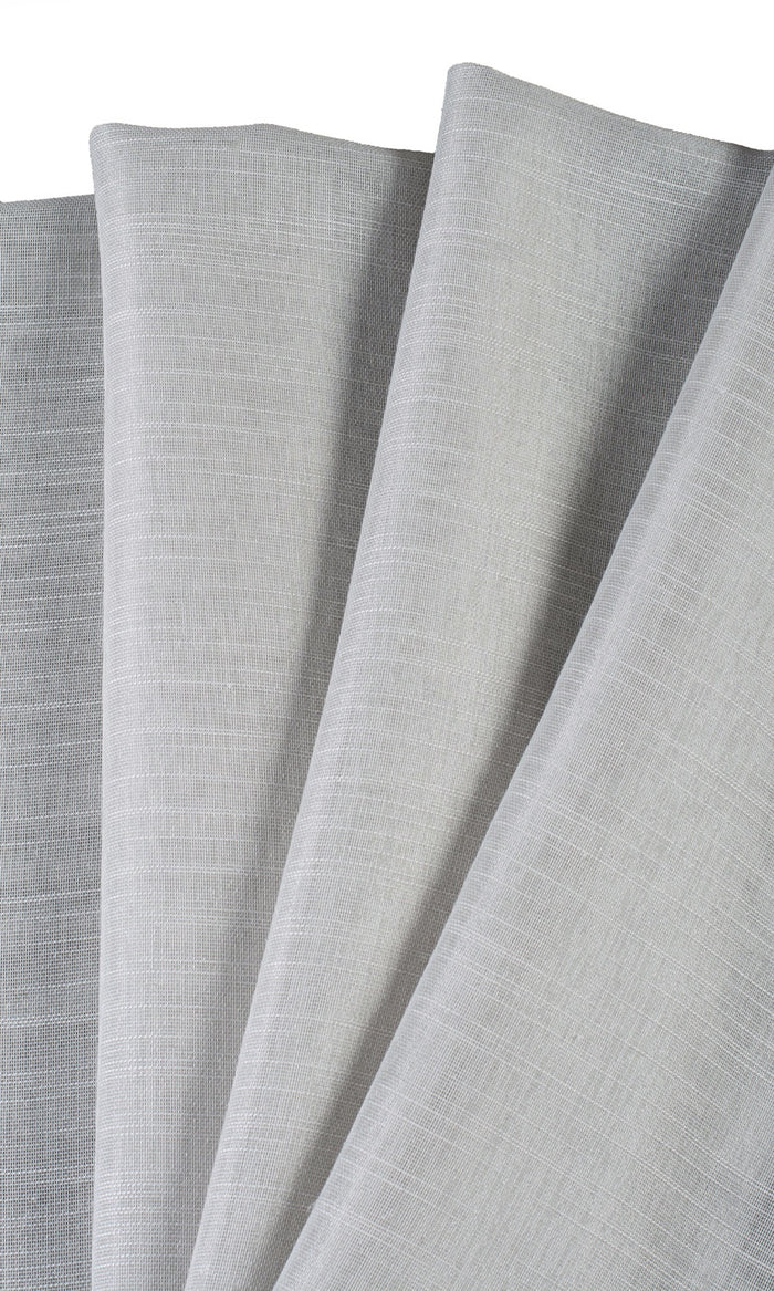Plain Sheer Made-to-Measure Curtains (Light Gray)