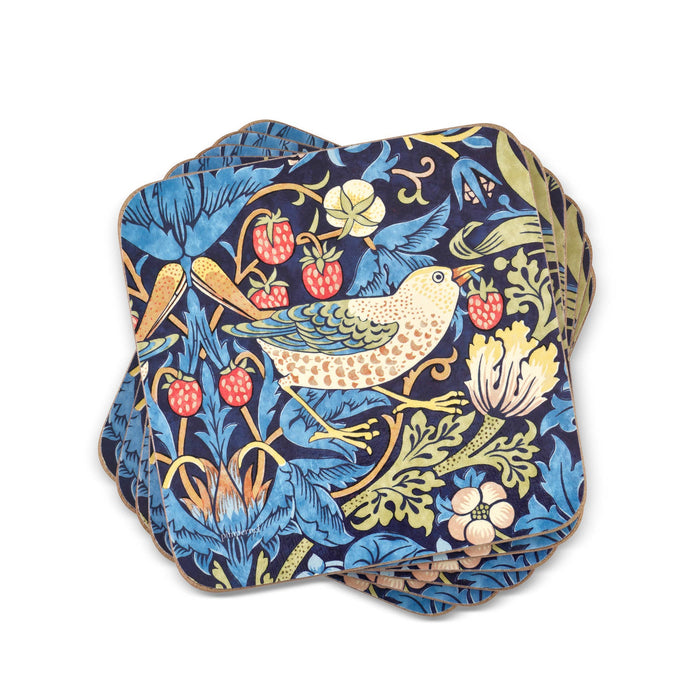 Strawberry Thief Coasters - Set of 6