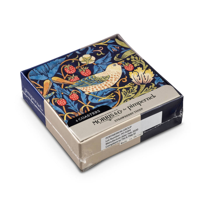 Strawberry Thief Coasters - Set of 6