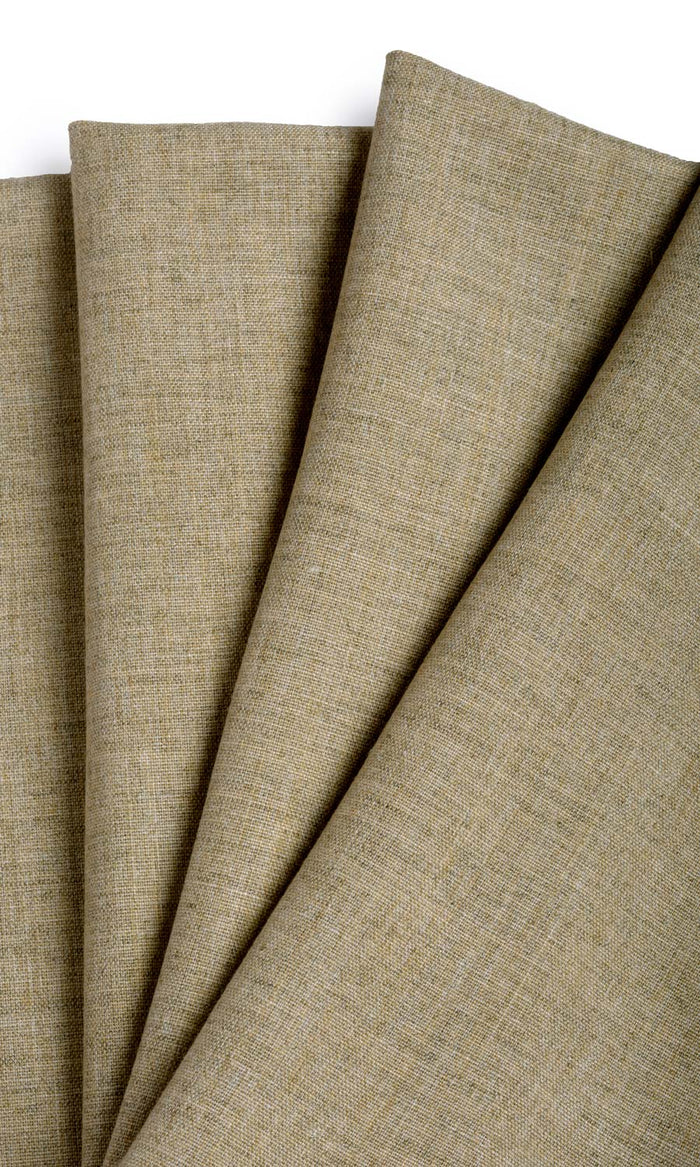 Linen Texture Curtains for Living, Bedroom, Kitchen, Bathroom (Taupe/ Brown)