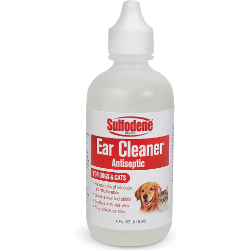 Sulfodene Ear Cleaner for Dog Cat Antiseptic Ear Cleaning Solution 4 oz.